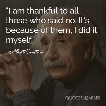 Albert Einstein Thankful Picture Quote