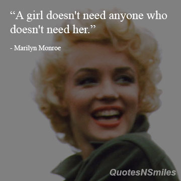 Marilyn Monroe Girl Love Picture Quote