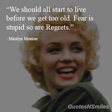 Marilyn Monroe Regrets Picture Quote