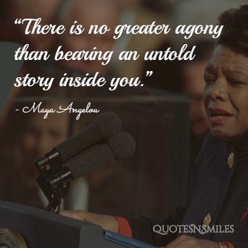 Maya angelou untold story picture quote
