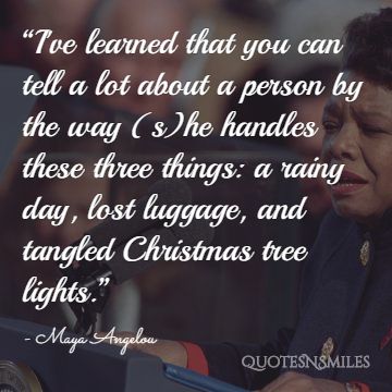 Maya angelou handles 3 things picture quote