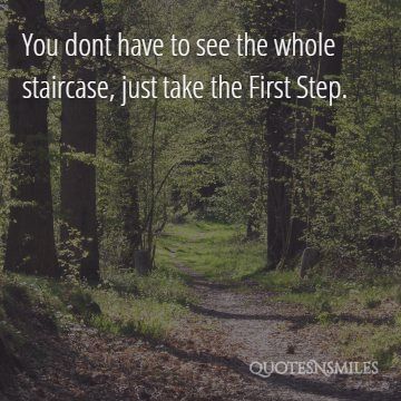 take the first step picture quote