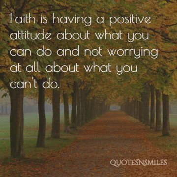 faith is being positive picture quote