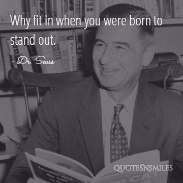 Dr Seuss Stand Out Picture Quote