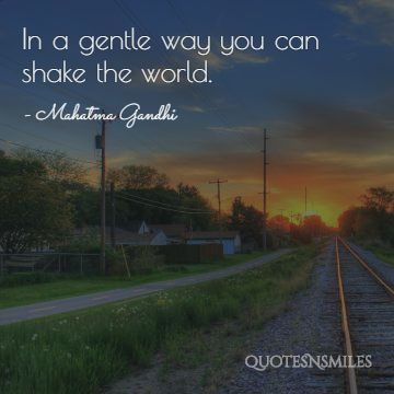Shake the world gandhi quote