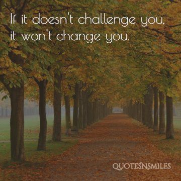 challenge, change you change picture quote
