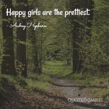happy is pretty audrey hepburn picture quote