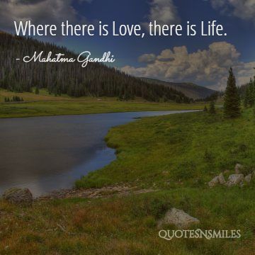 love life gandhi picture quote