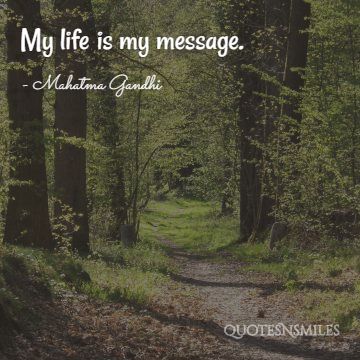 my life is my message gandhi picture quote