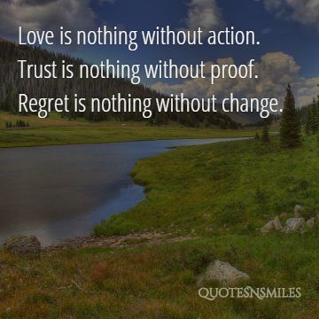 regret is nothing without change picture quote