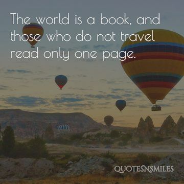 the world is a book travel picture quote