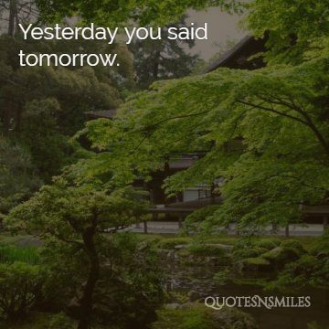 yesterday you said tomorrow picture quote