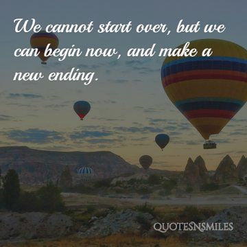a new ending new beginning picture quote