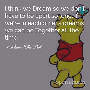 dream winnie the pooh picture quote