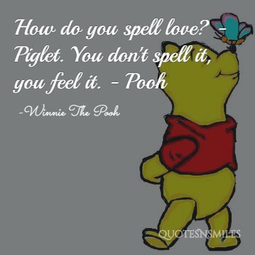 spell love winnie the pooh picture quote