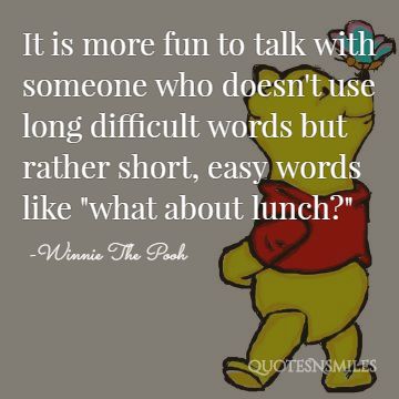 what about lunch winnie the pooh picture quote