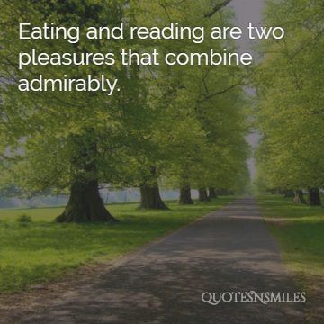 Eating and reading