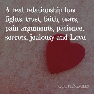 a real relationship love picture quote