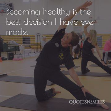 best decision health picture quote