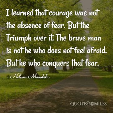 courage nelson mandela picture quote