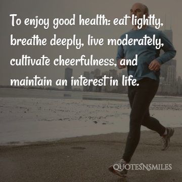 eat lighly breathe deeply picture quote