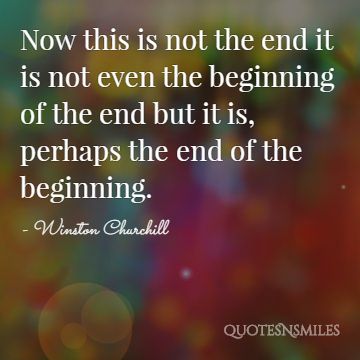 beginning winston churchill picture quote
