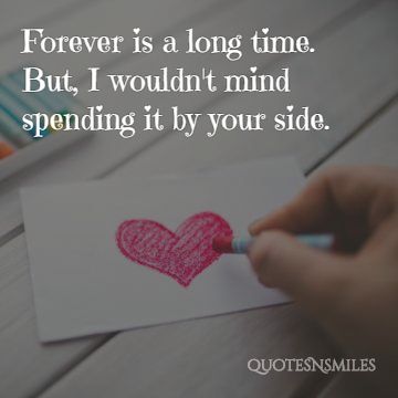 forever by your side love picture quote