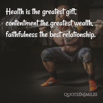 greatest gift health picture quote