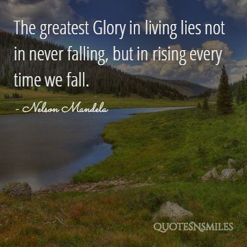 greatest glory nelson mandela picture quote