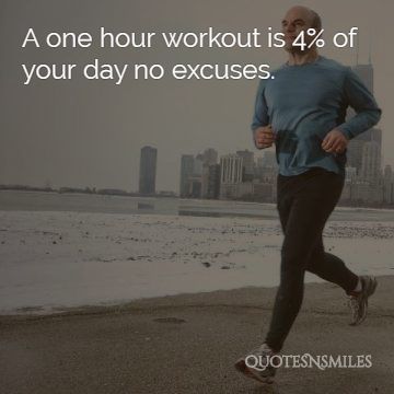 no excuses health picture quote