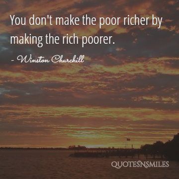 rich and poor winston churchill picture quote