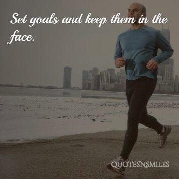 set goals health picture quote