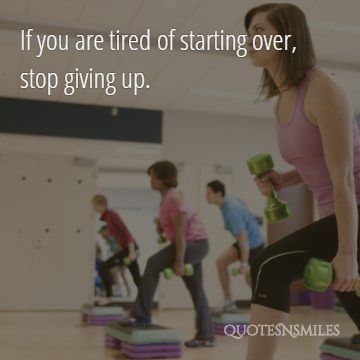 stop givig up health picture quote