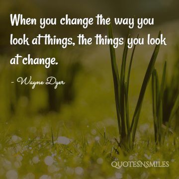 change the way you look at things Wayne Dyer Picture Quote