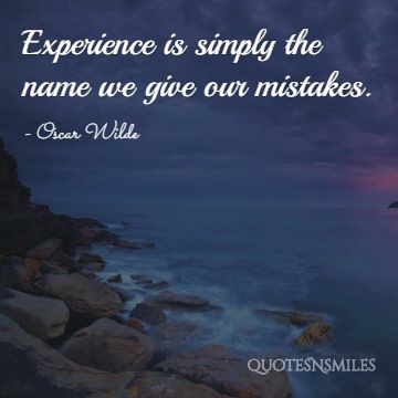 experience is a name Oscar Wilde Picture Quote
