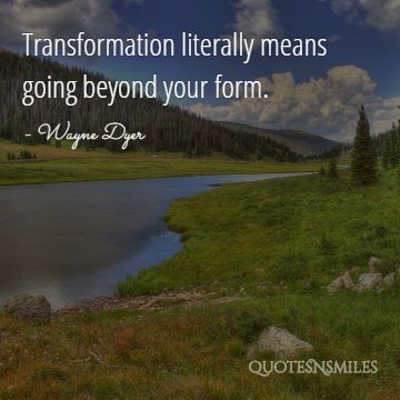 going beyond your form Wayne Dyer Picture Quote