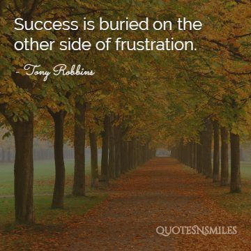 other side of frustration Tony Robbins Picture Quote