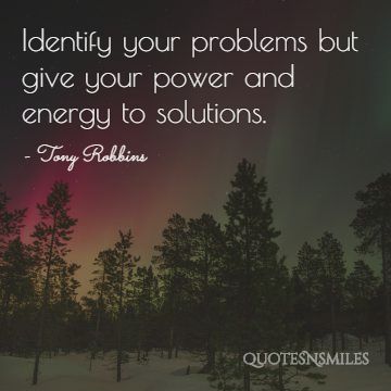 problems and solutions Tony Robbins Picture Quote