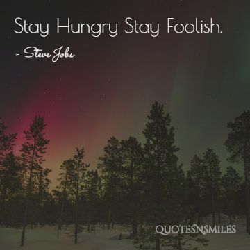stay hungry stay folish steve jobs picture quote