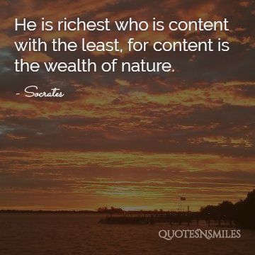 wealth of nature Socrates Picture Quotes
