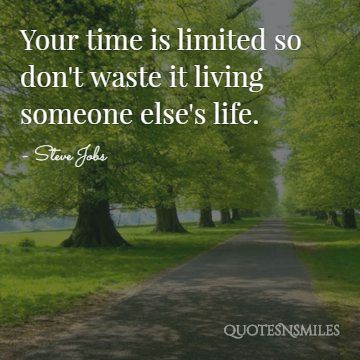 your time is limited steve jobs picture quote