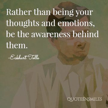awareness behind them eckhart tolle picture quote