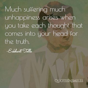 each thought for the truth eckhart tolle picture quote