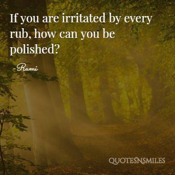 how can you be polished Rumi Picture Quote