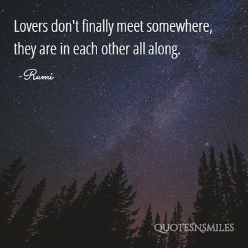 lovers Rumi Picture Quote
