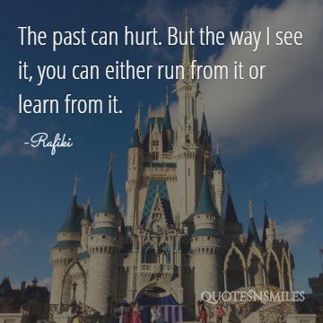 run from it or learn from it disney picture quote