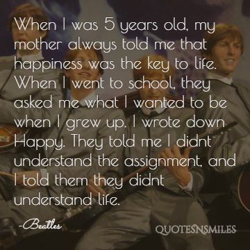 when i was 5 years old the beatles picture quote