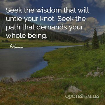 wisdom and path Rumi Picture Quote