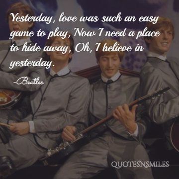 yesterday the beatles picture quote