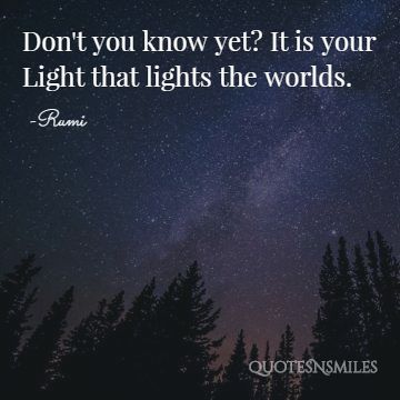 your light Rumi Picture Quote